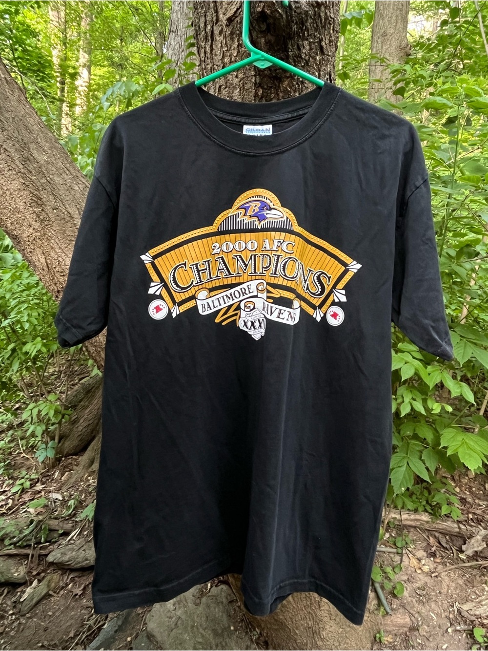 Vintage 2001 Baltimore Ravens 2000 AFC Champions T-Shirt Large NFL XXXV